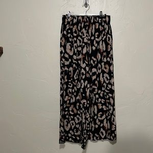 H&M Leopard Wide Leg Pants